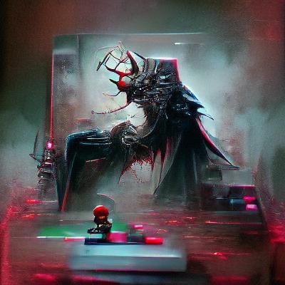 Sinister Video Game Boss Character