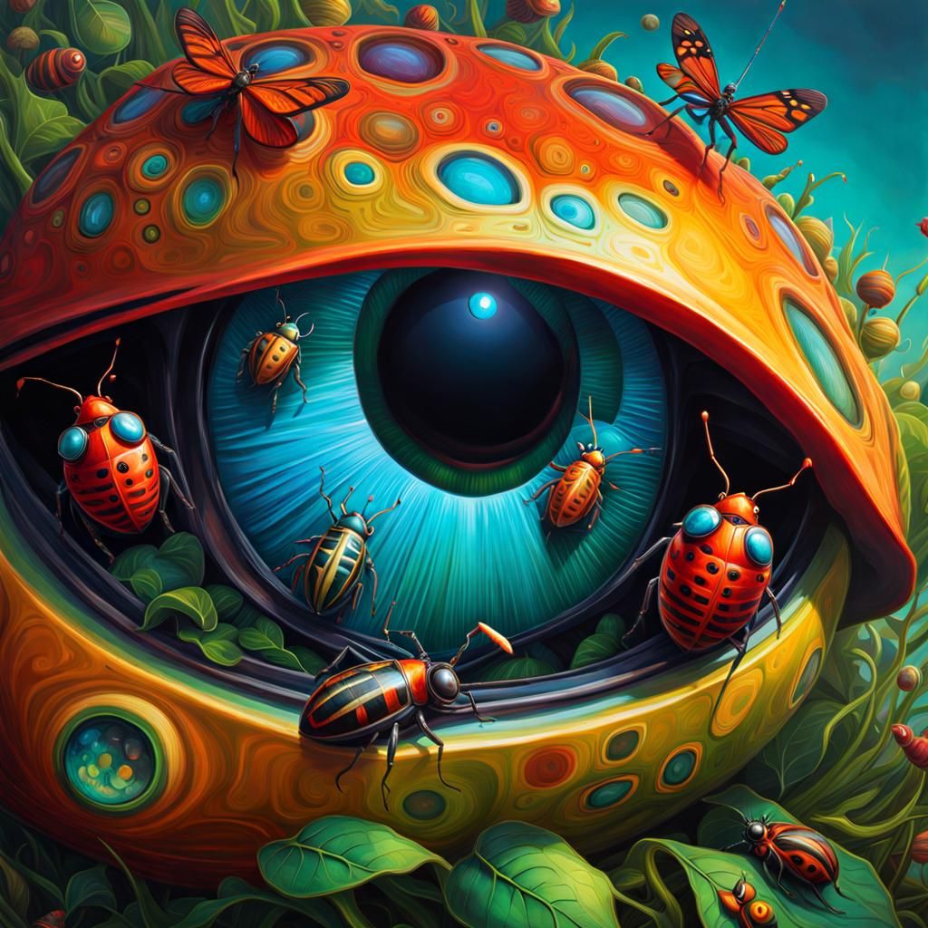 Bug Reflection: Hyperdetailed Abstract Art