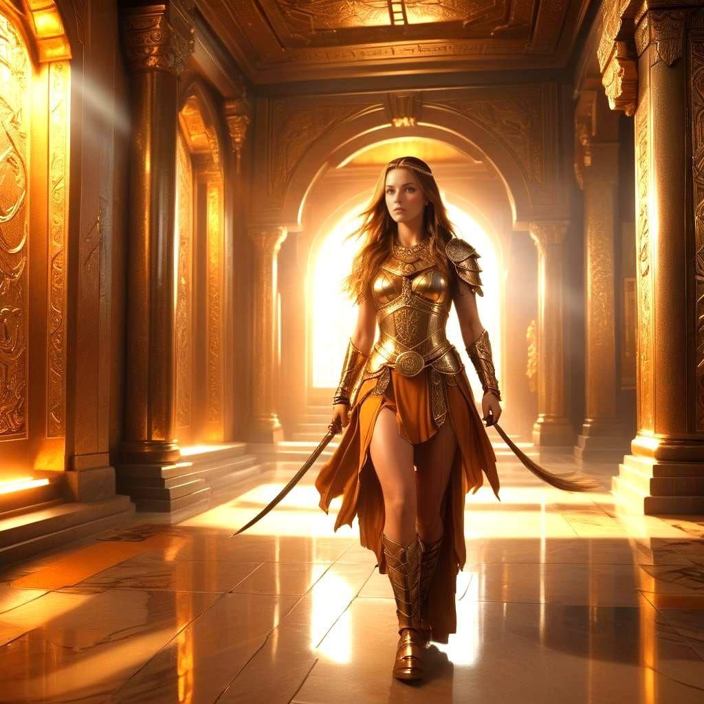 Female Warrior Finds Treasure: Pulp Magazine Art Deco