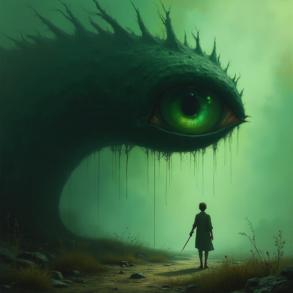 Expressive Eye with Long Lashes in Fantastic Style