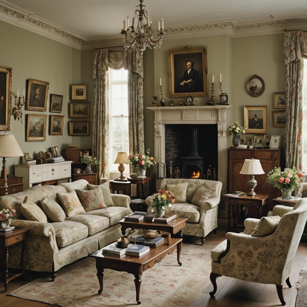 Classic English Style Living Room Interior