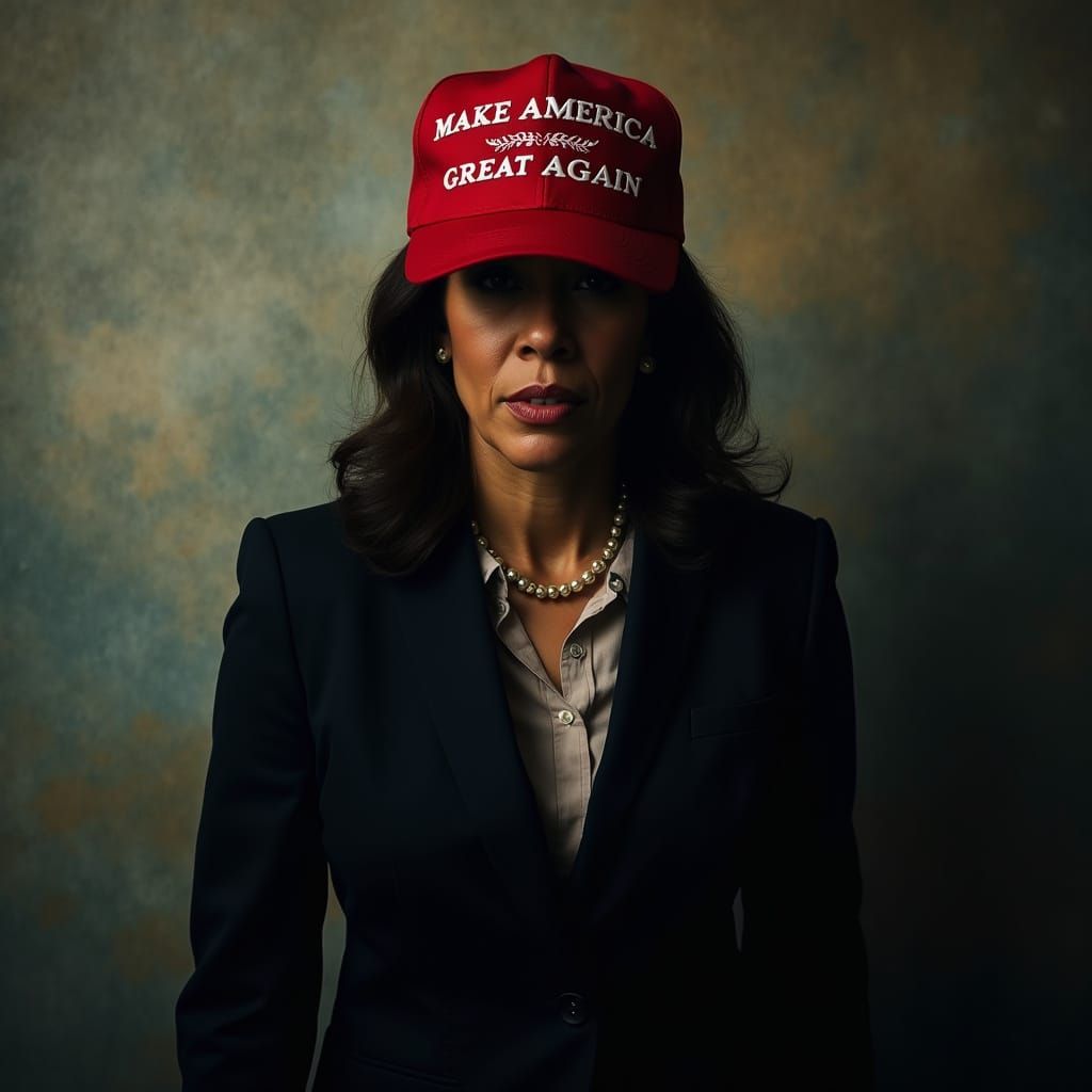 Kamala Harris in a Cinematic Make America Great Again Moment