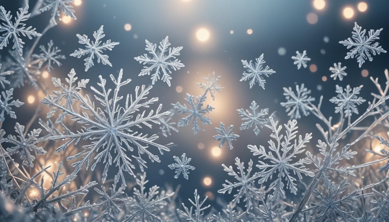 Detailed Snowflakes Illustration in 8K Resolution