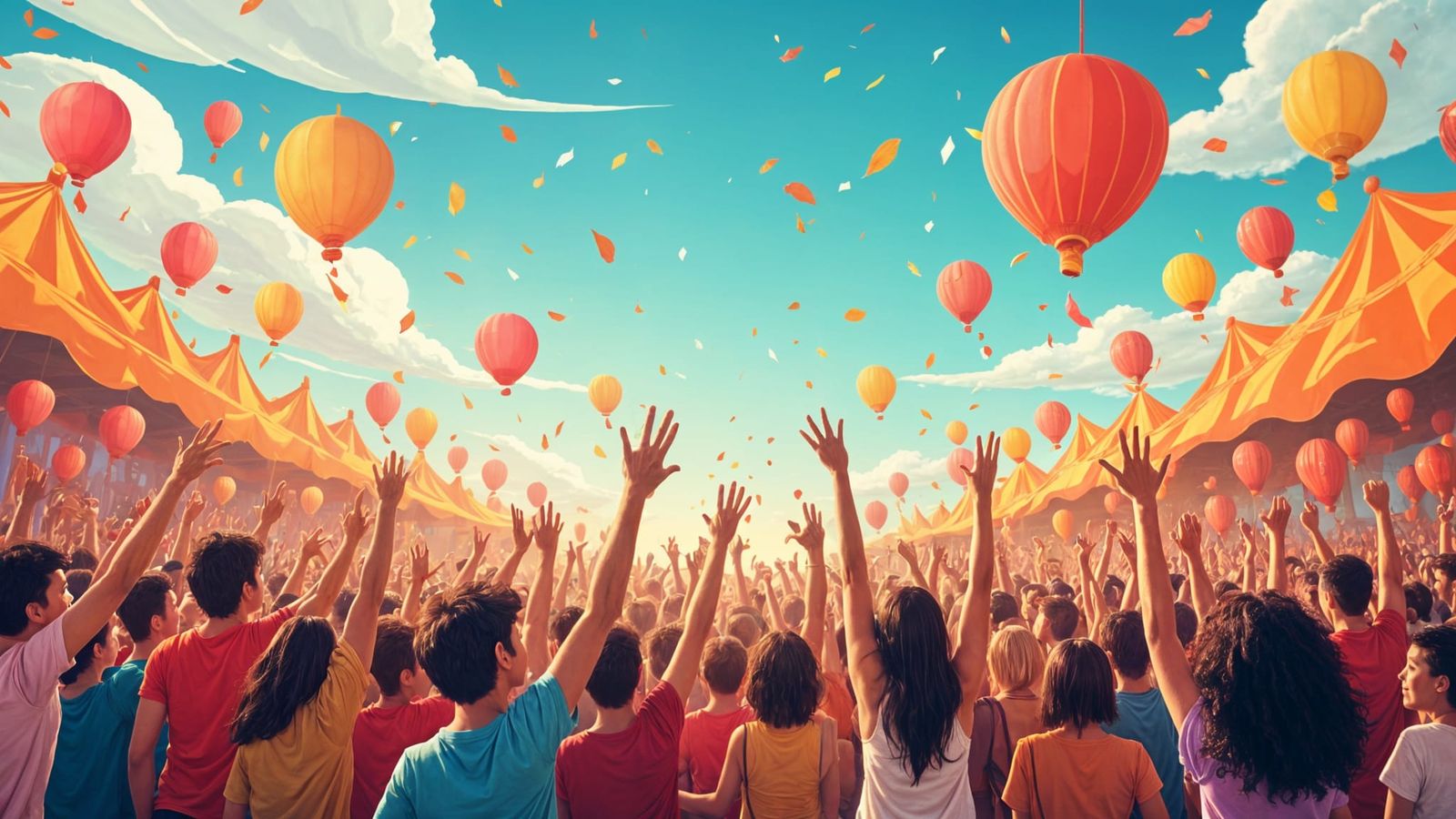 Colorful YouTube Banner for Festival Season