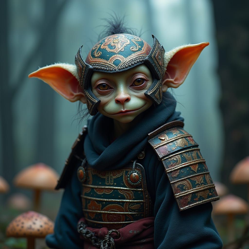 Samurai Goblin in Kabuki Mask