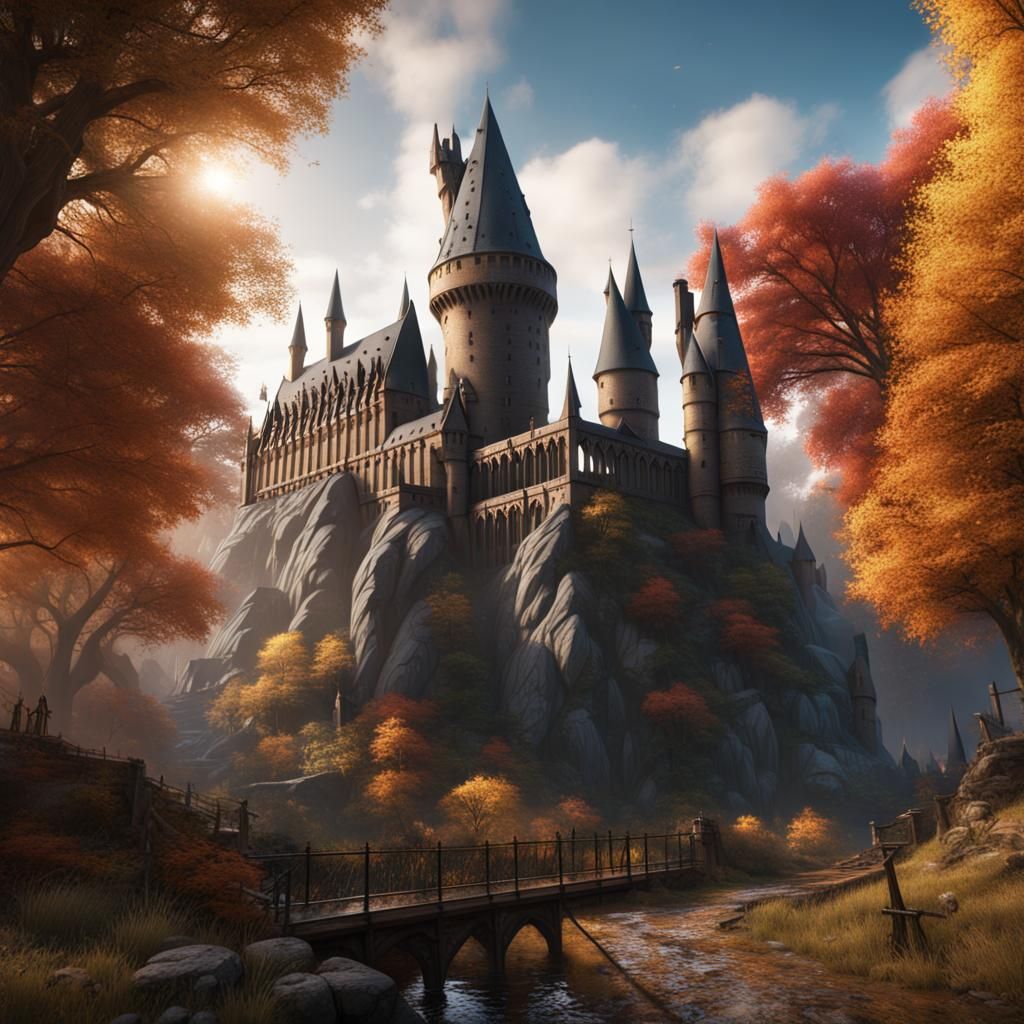 Hogwarts Through the Seasons: A Digital Painting