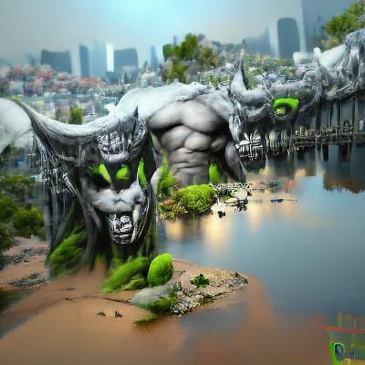 Outworld Demon in Detailed Matte Painting