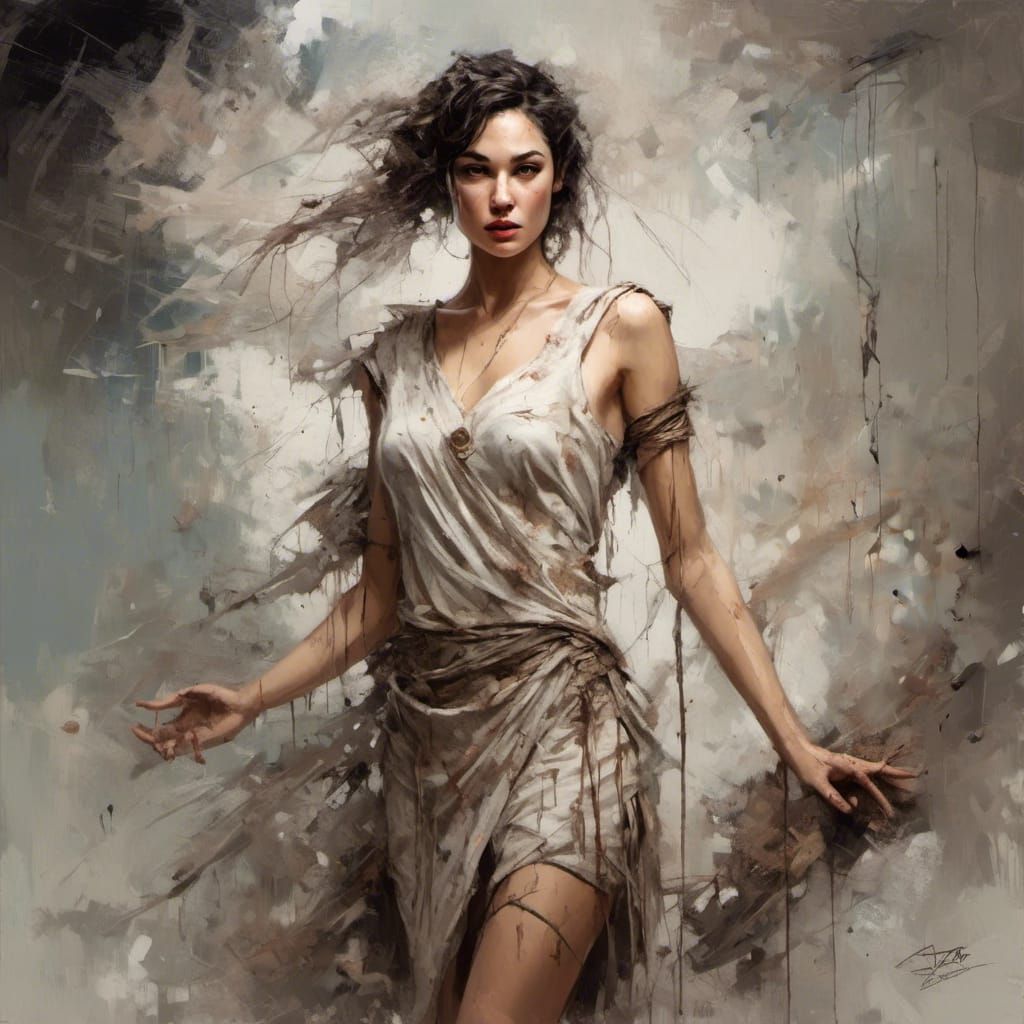 Fantasy Barbarian Woman at Roman Slave Auction