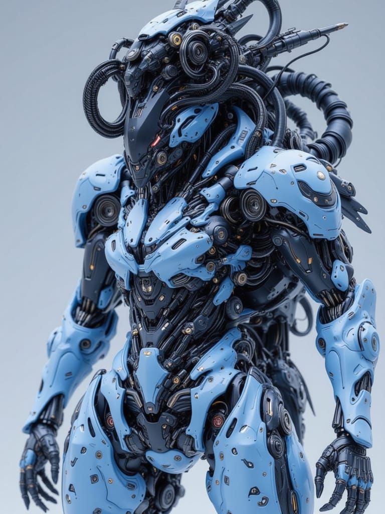 Futuristic African Woman in Cybernetic Headdress