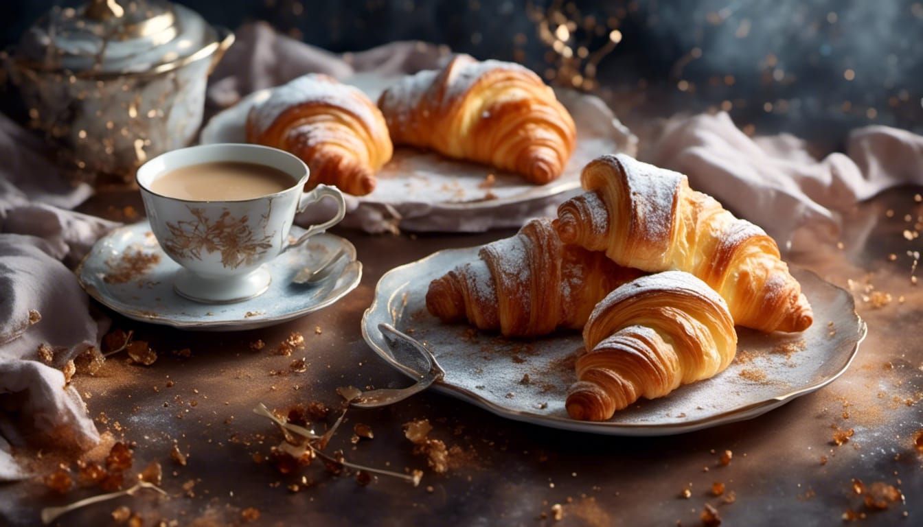 hot buttery croissants