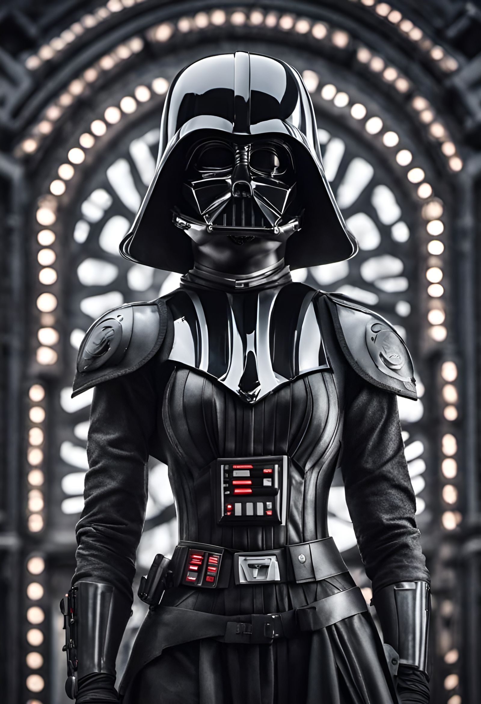 Hyperrealistic Portrait of Female Darth Vader