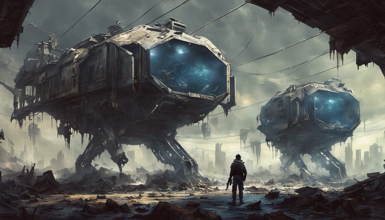 Dystopian Hudson Valley of 5570 in Futuristic, Retro Style