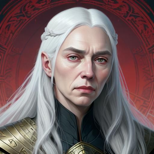 Aerys Targaryen Portrait in Digital Painting Style