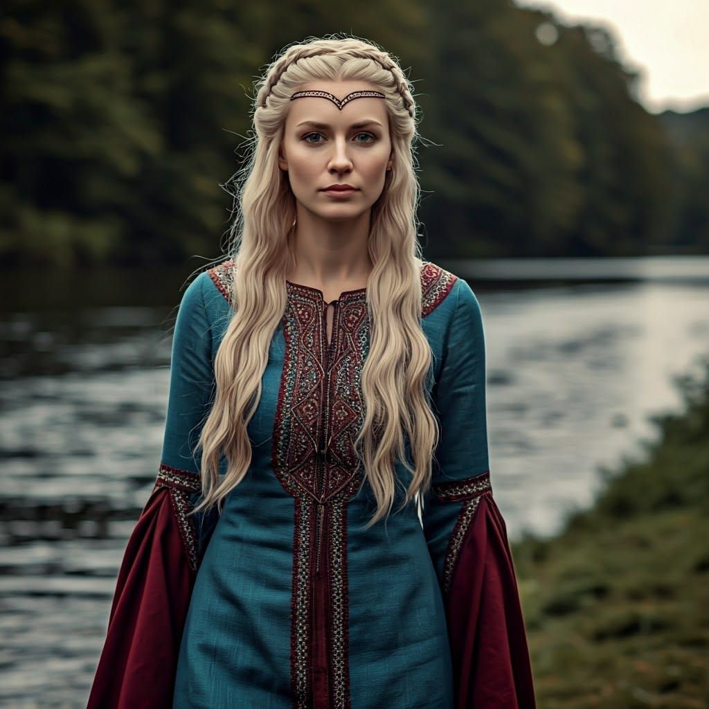 Gontia, Goddess of the Gunz River, in Hyperrealistic Style