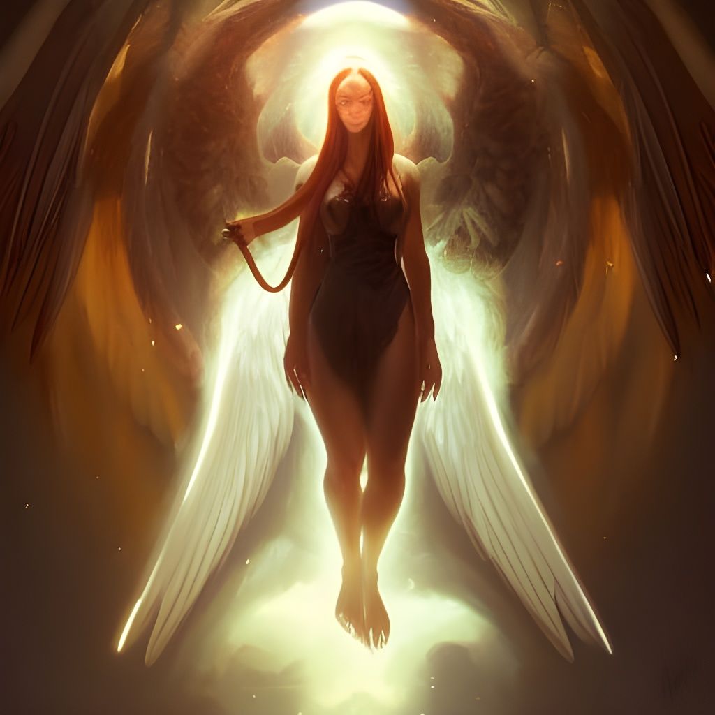 Demonic Angel Portrait in Artgerm Style