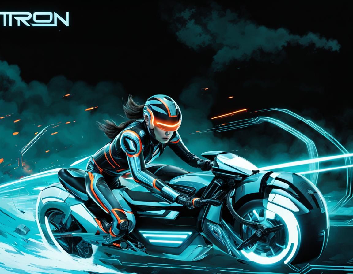 Tron babe escaping reality.