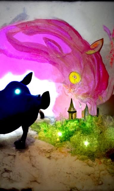 Enchanting Magical Pig in Fantasy Setting