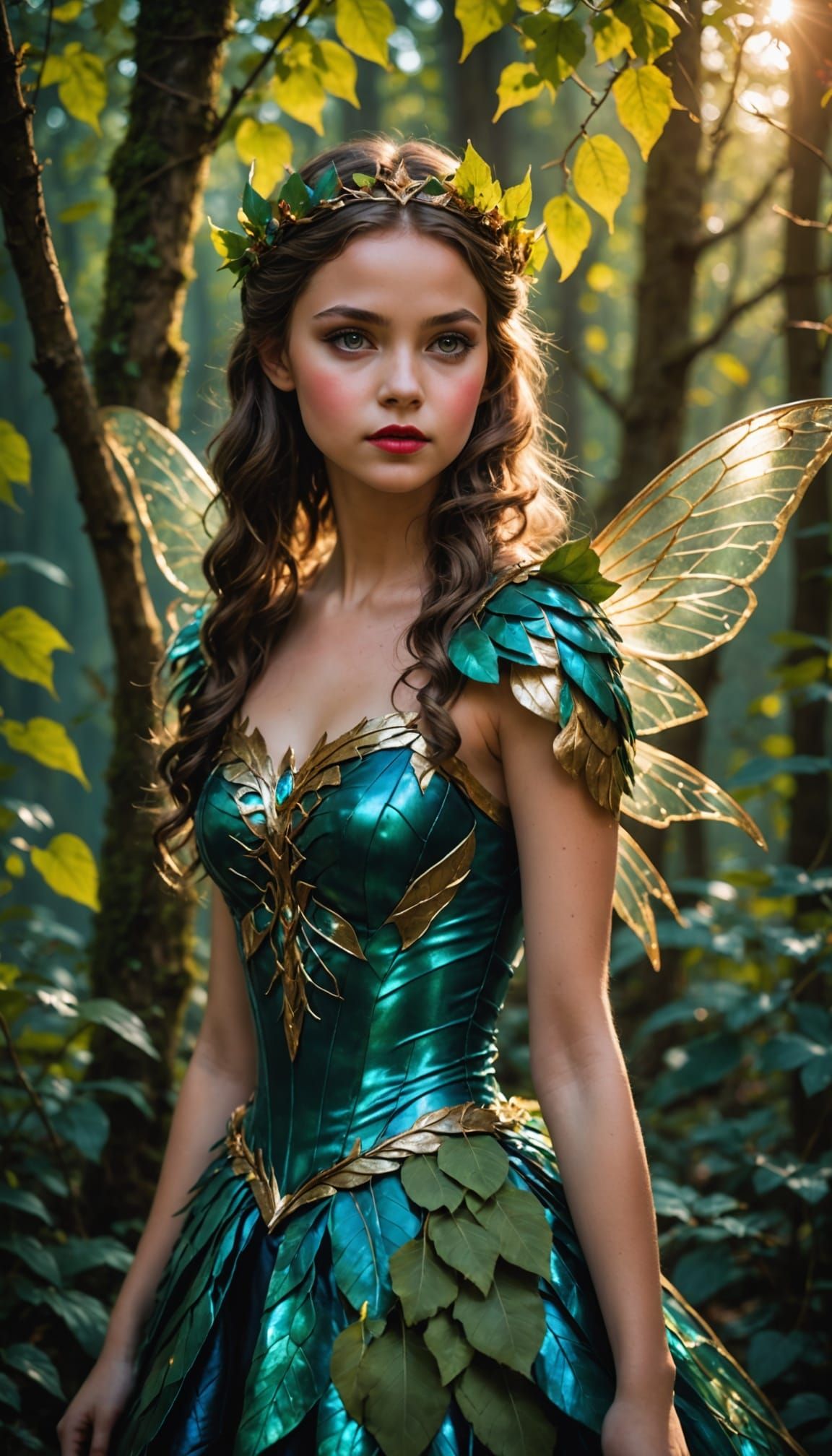 Ethereal Woodland Fairy in Vibrant Cosplay