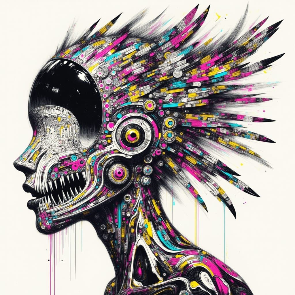 Cyberpunk Cityscape in Neon Lights