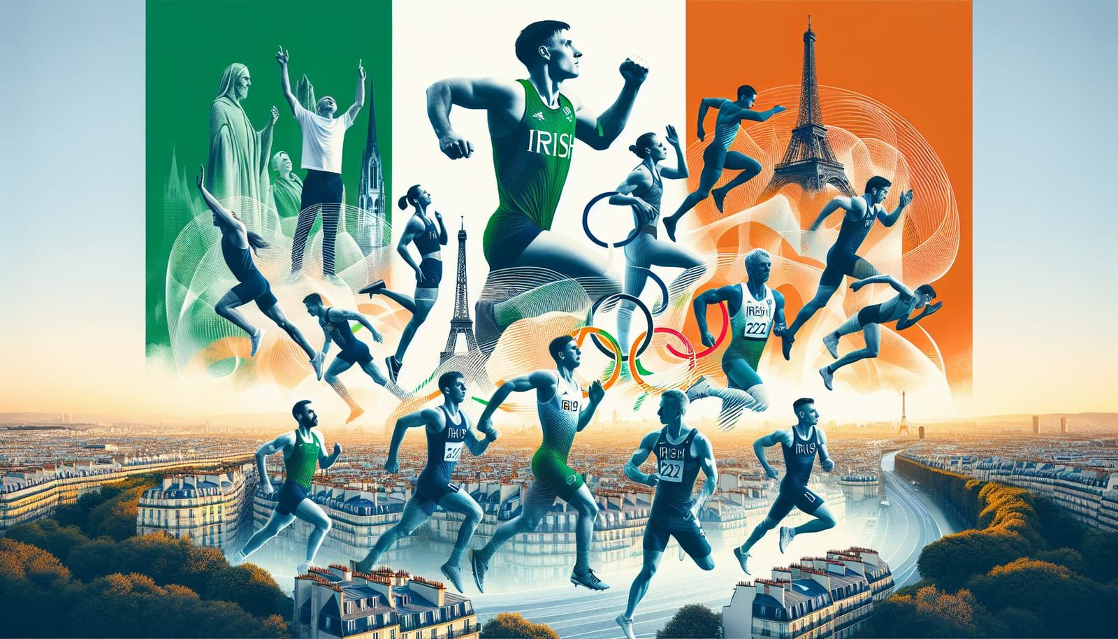 Irish Olympic Team Collage in Paris 2024