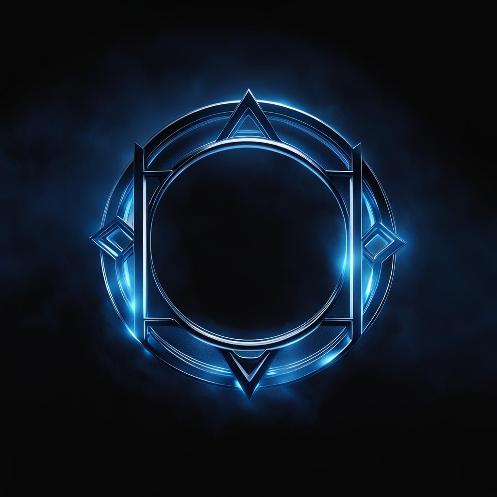 Hyperrealistic Minimalist Web Development Logo with Metallic...