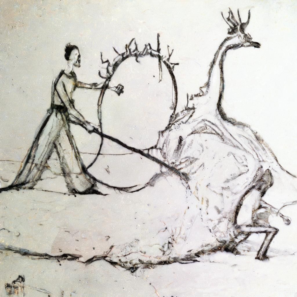 A giant pulling Dr. Rift towards itself with Alex trying to ...