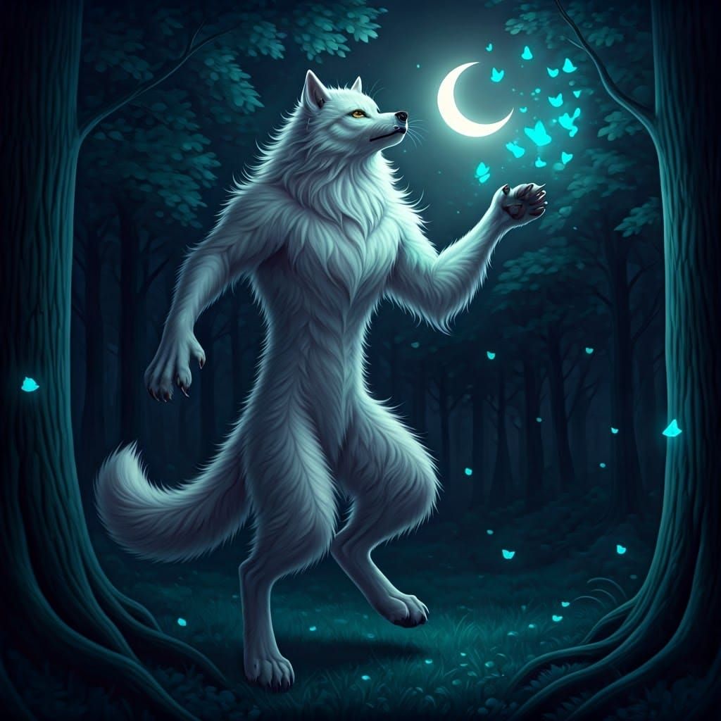 Werewolf-Cat Hybrid Leaping for Butterflies