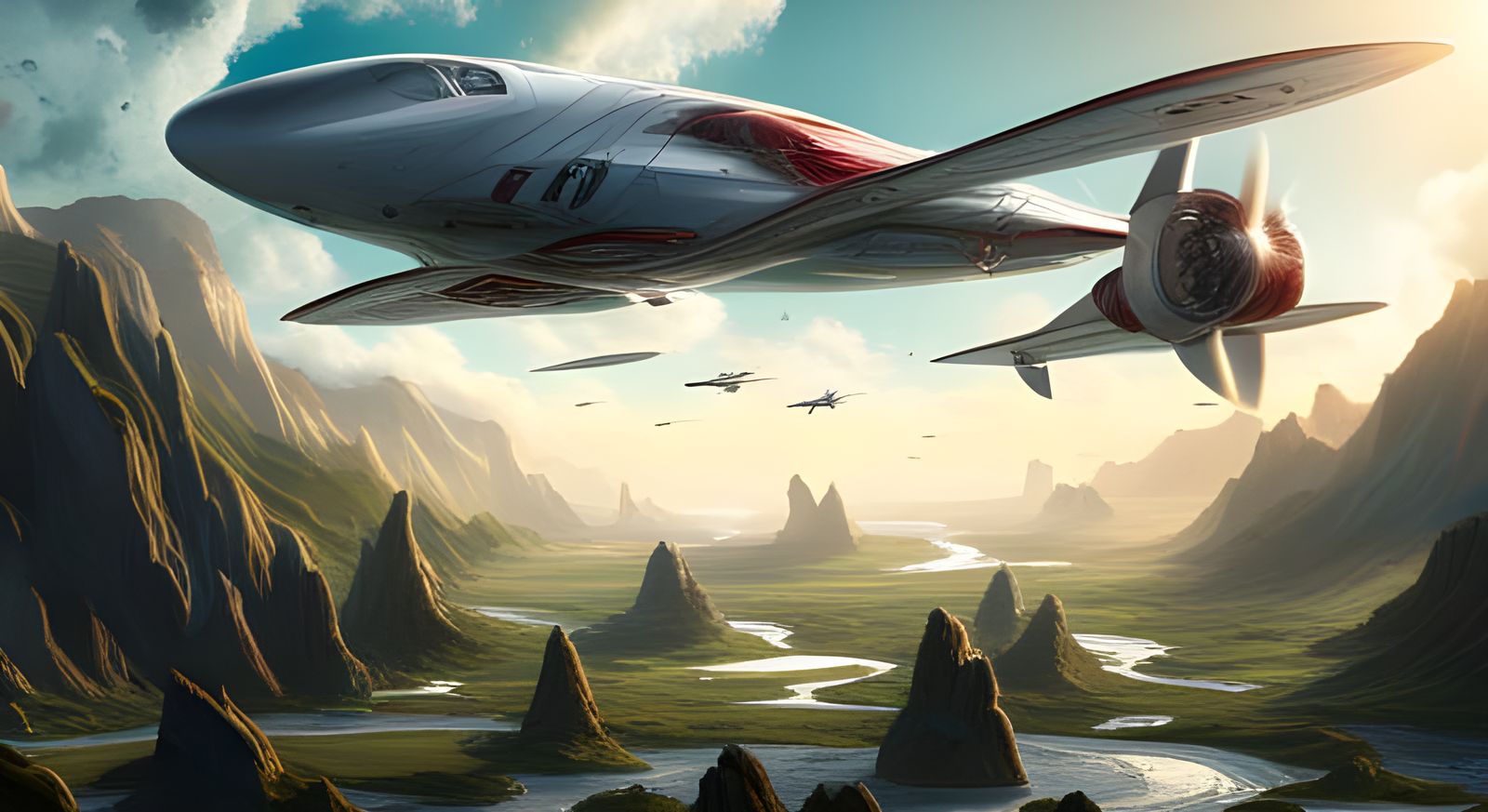 Photorealistic Reverse Engineered Alien Aircraft Concept Art
