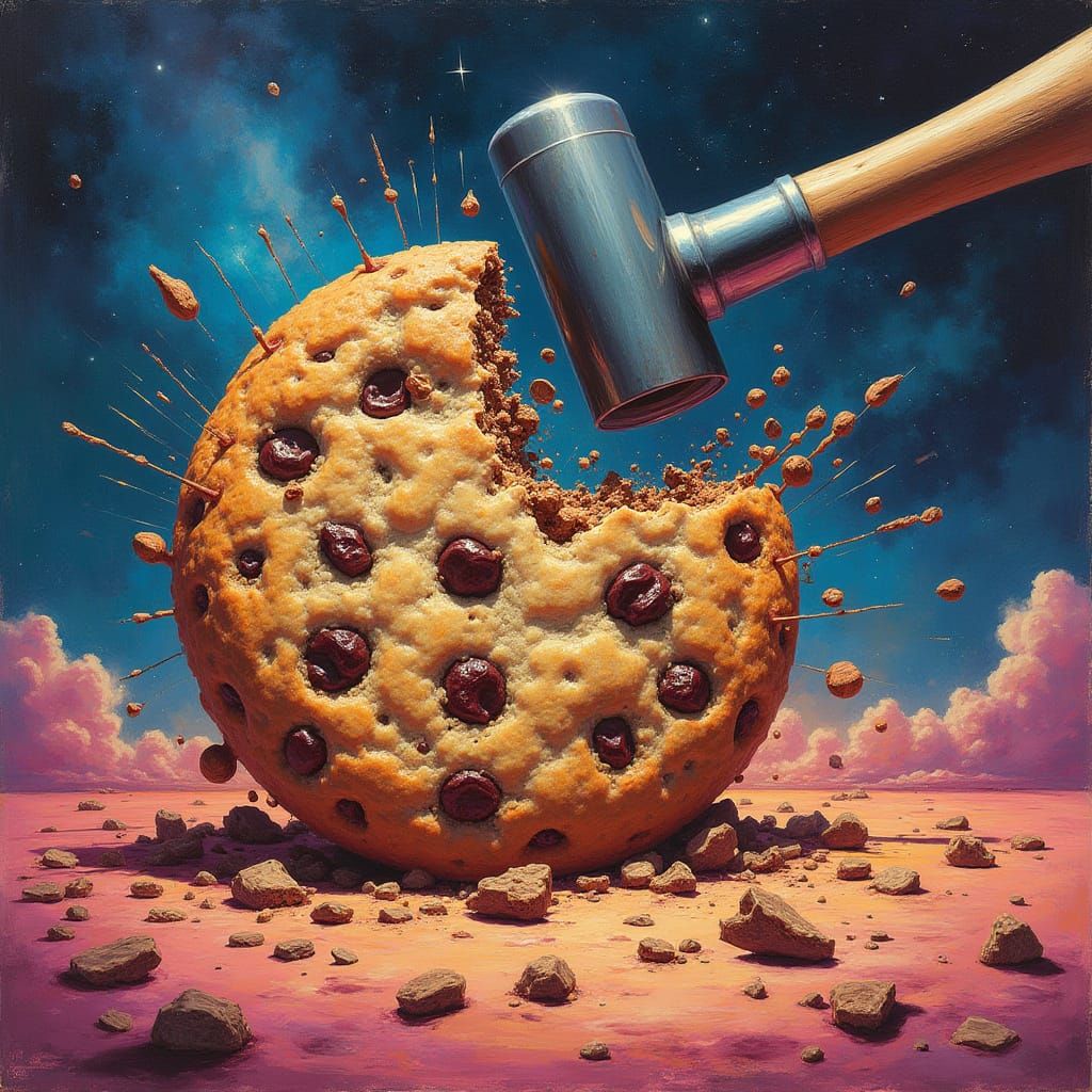 Cosmic Cookie Collision in Vibrant Colors
