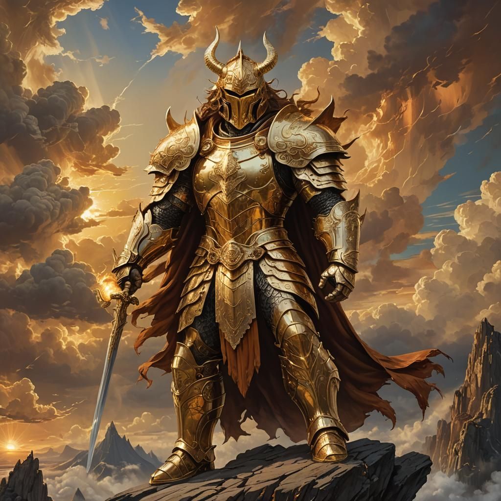 Demigod of Righteous Strength in Golden Armor