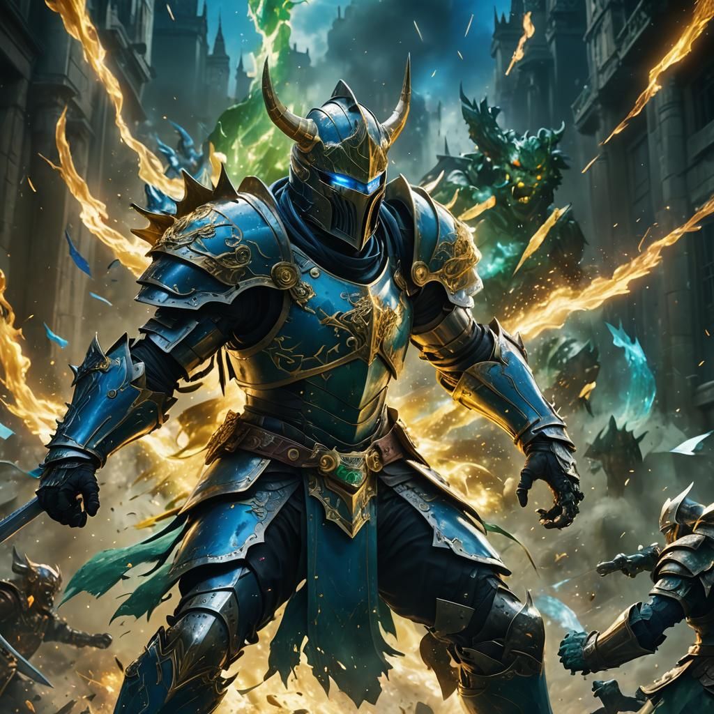 Knight Battles Demon God in Anime Explosion