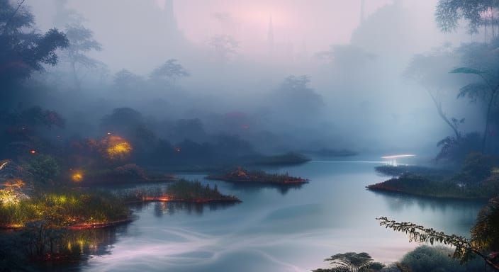 Misty Jungle: Steampunk Engine Concept Art