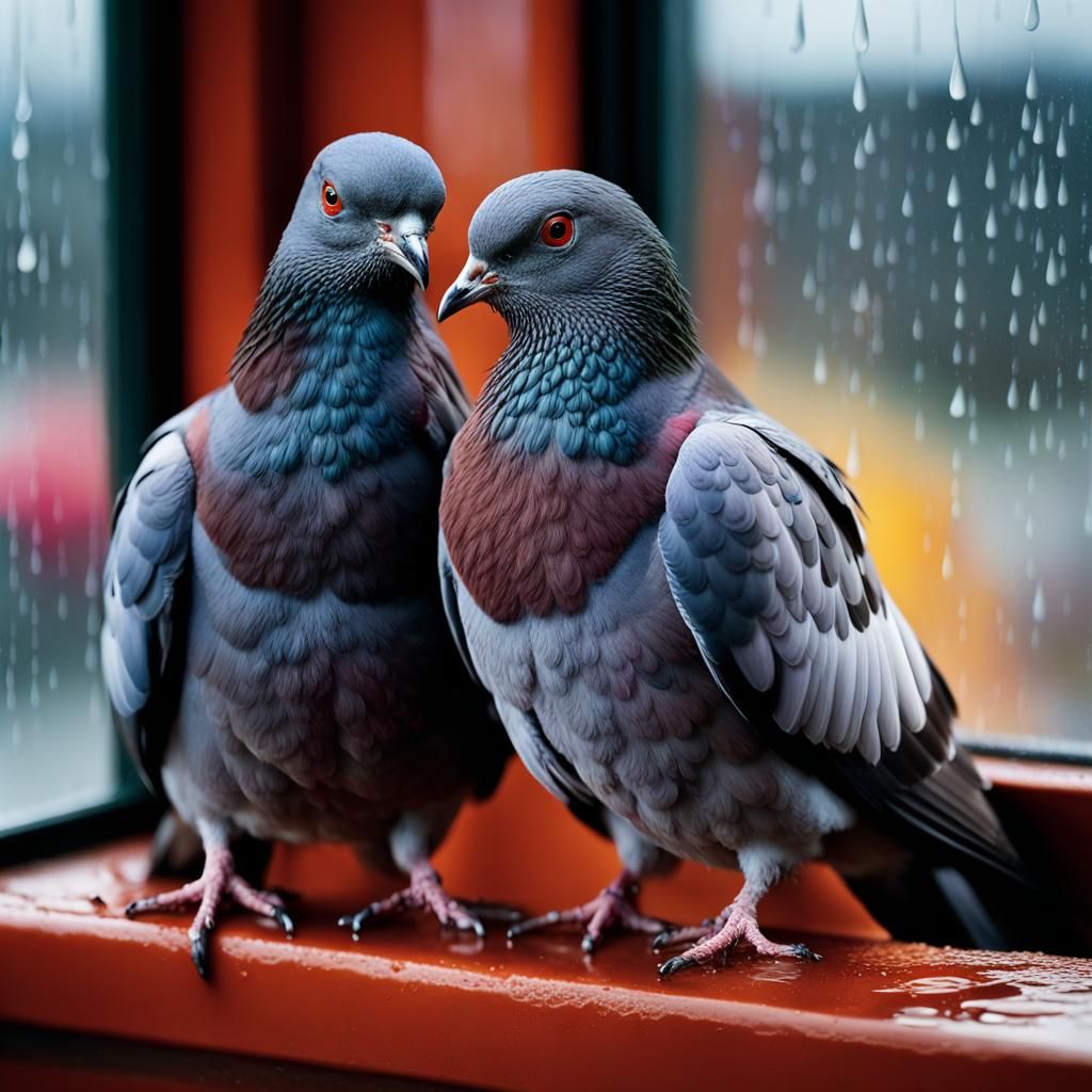 pigeons in love