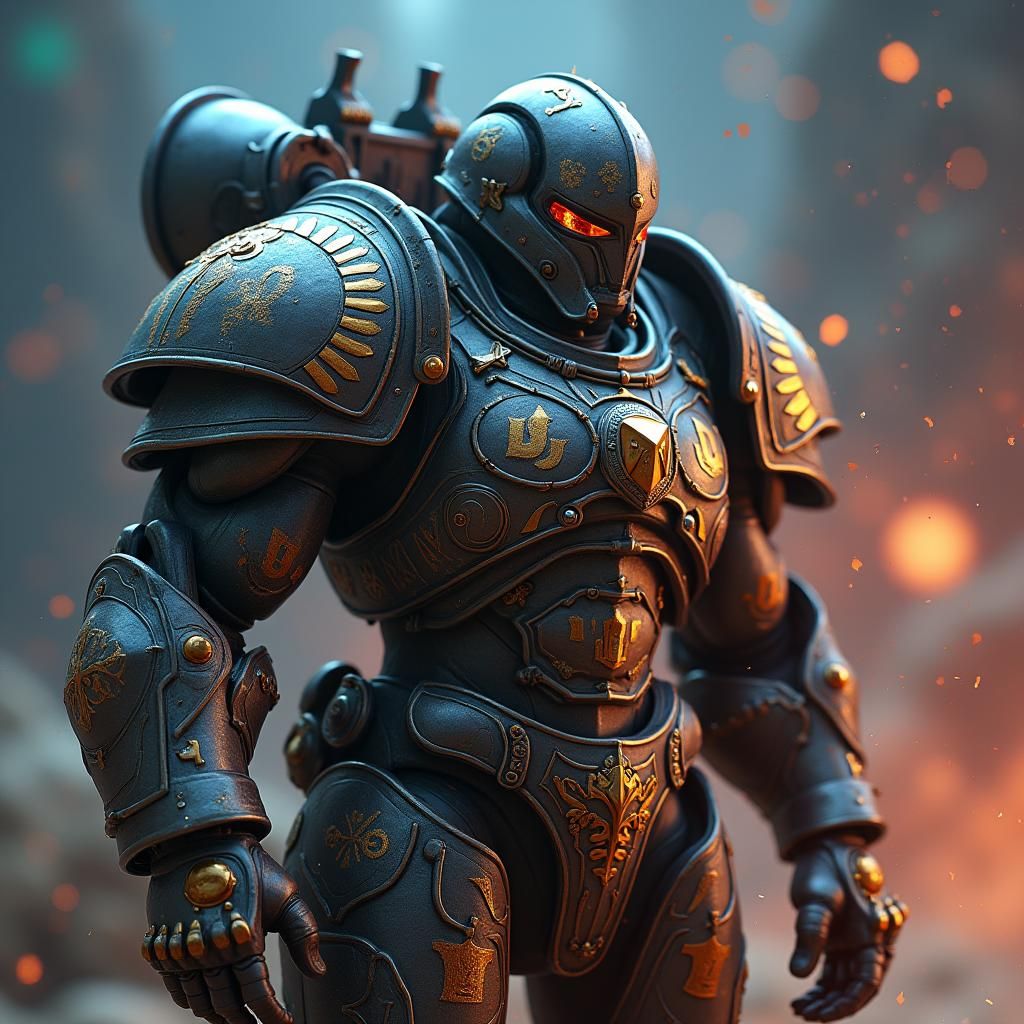 Fantasy Space Marine War Hummer in Sci-Fi Art Style