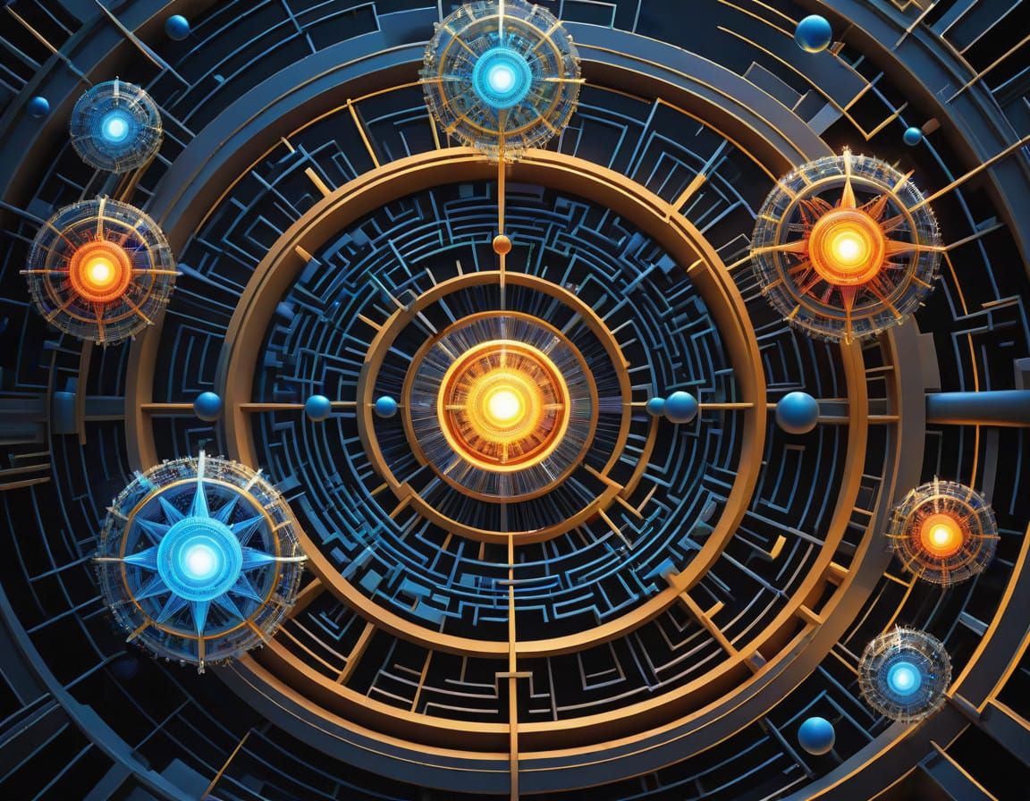 Surreal Crystal Maze of Elegance and Light