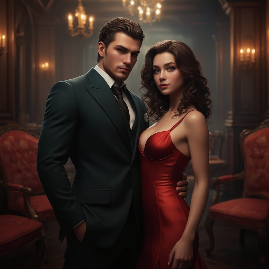 Charismatic Anime-Inspired Hero with Ethereal Beauty