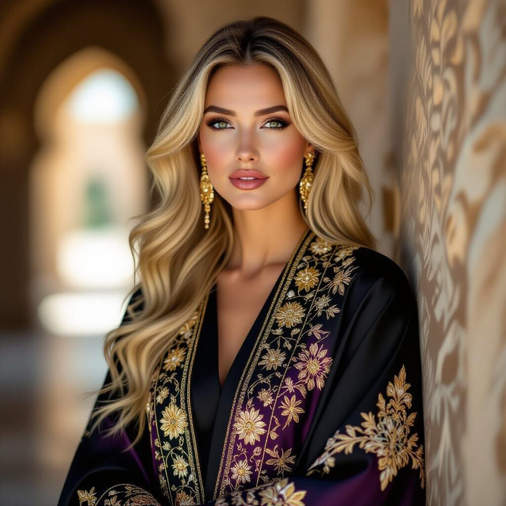 Royal Abaya Fashion: Confident Businesswoman Portrait