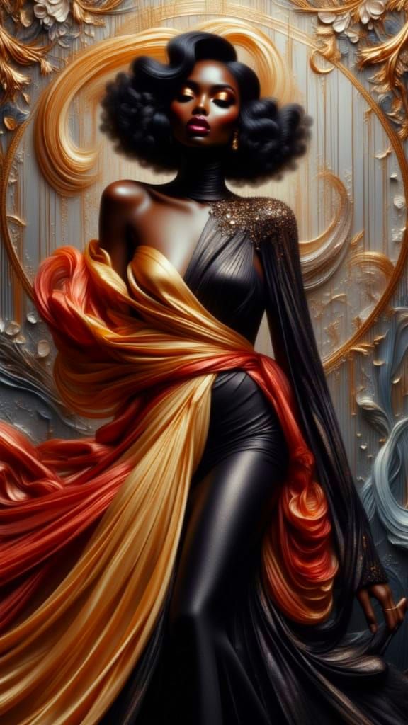 Opulent Silk Animal Sculpture in Art Nouveau Style