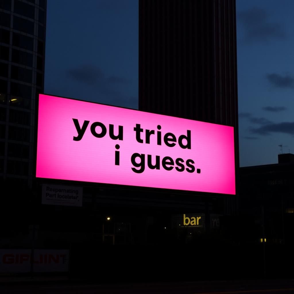 Billboard Displays Sarcastic Message