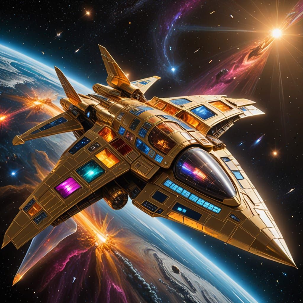 Solar Sailer Ship: Futuristic Space Explorer Soars