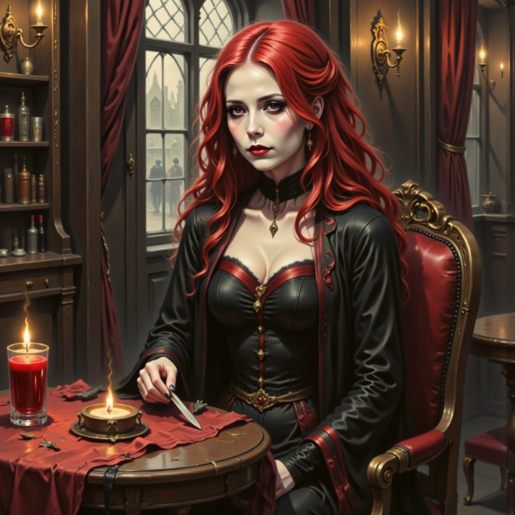 Veiled Portrait in Ethereal Style