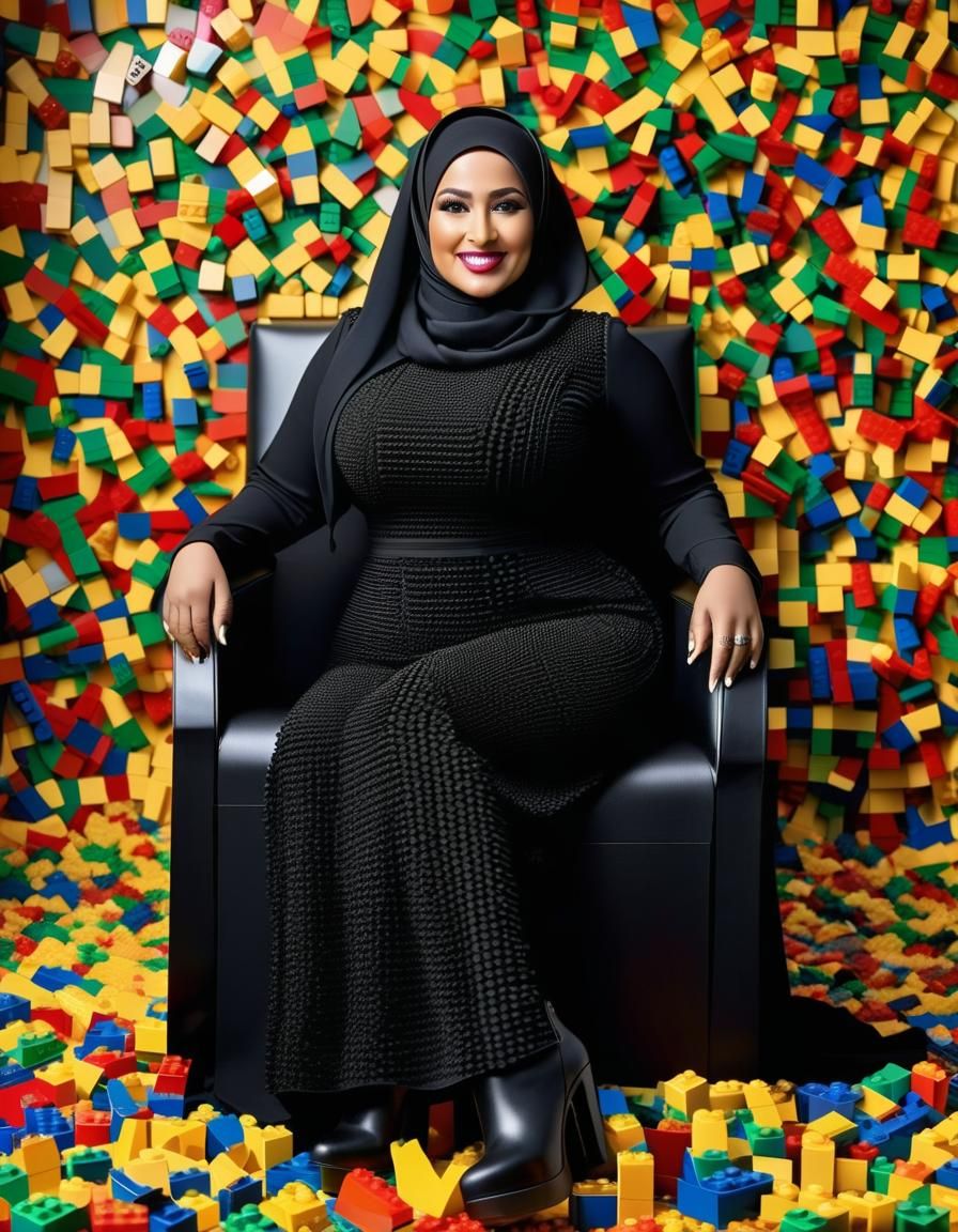Lego Dress Fashion Photograph of Middle Eastern Woman