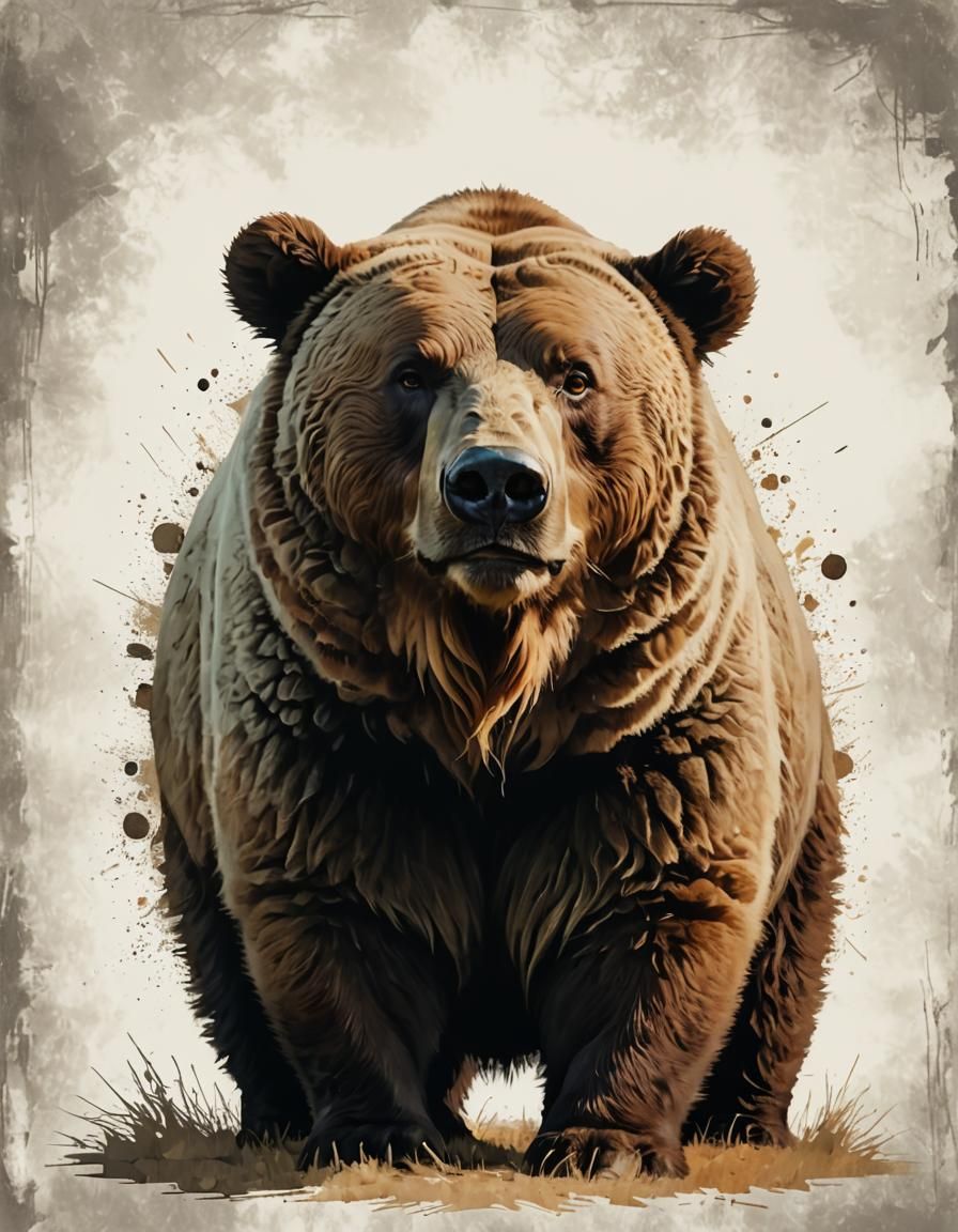 Bull and Bear Movie Poster in Pastel Colors