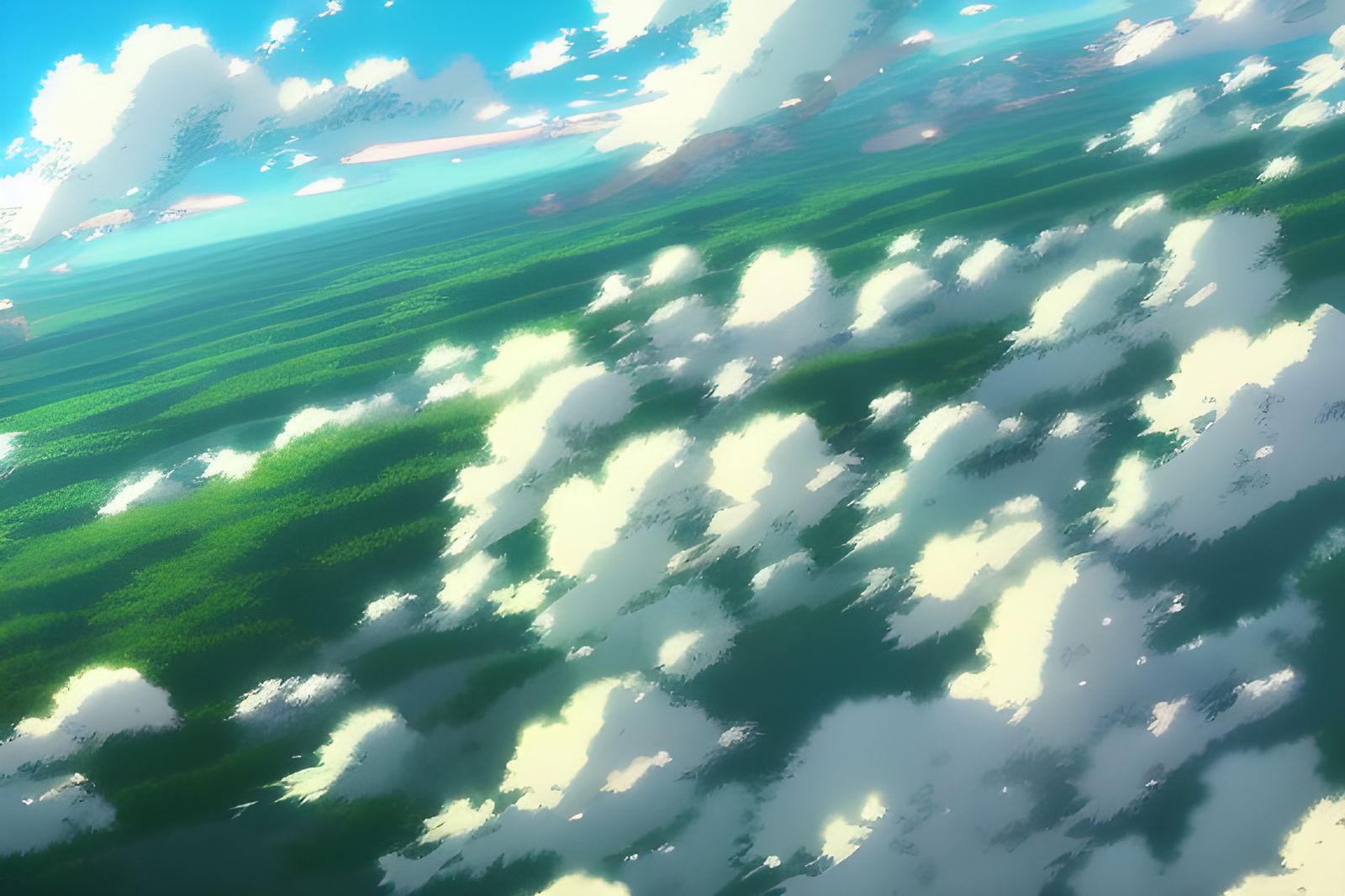Anime Landscape Inspired by Miyazaki and Shinkai