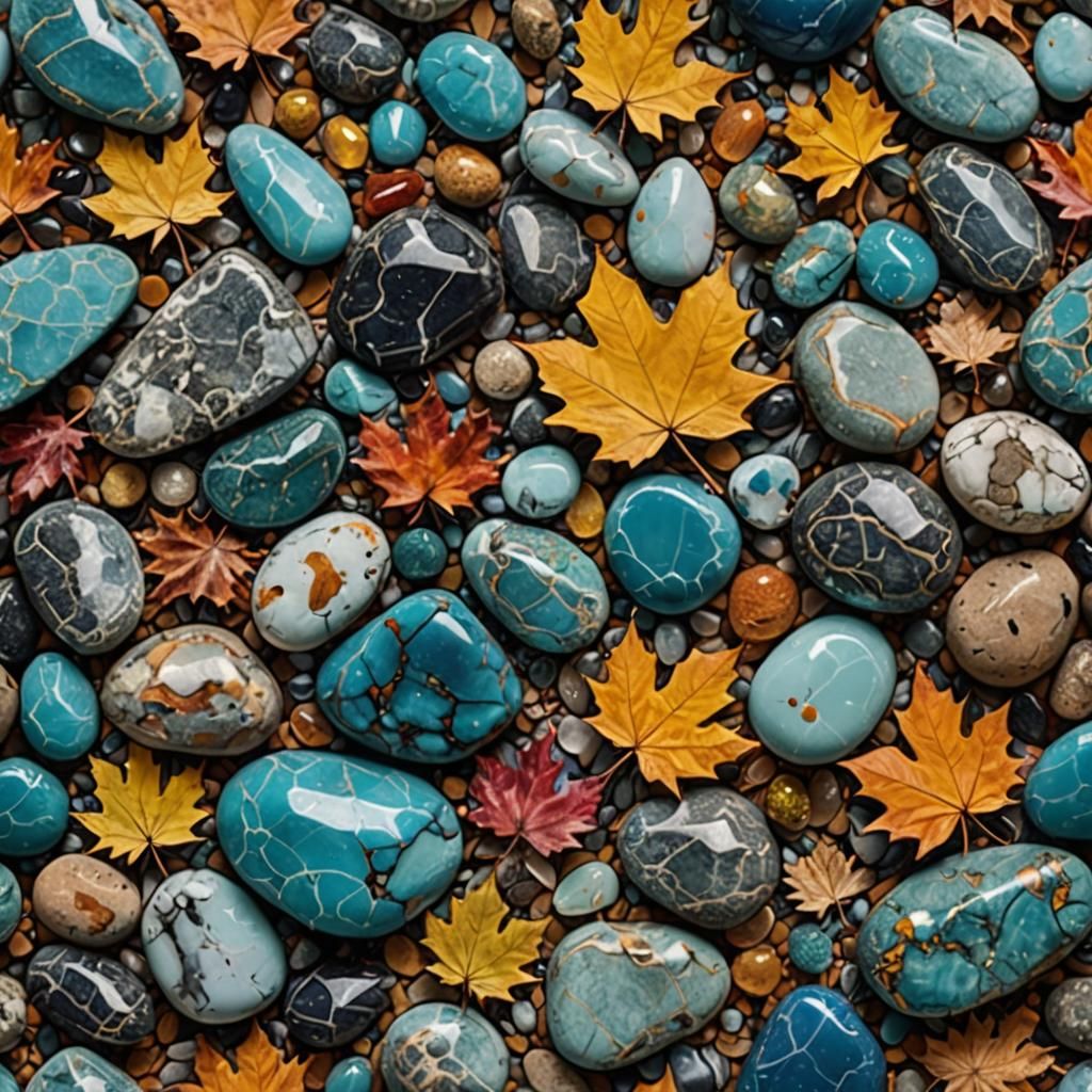 Quantum Autumn Storm Over Aqua Stone Universe