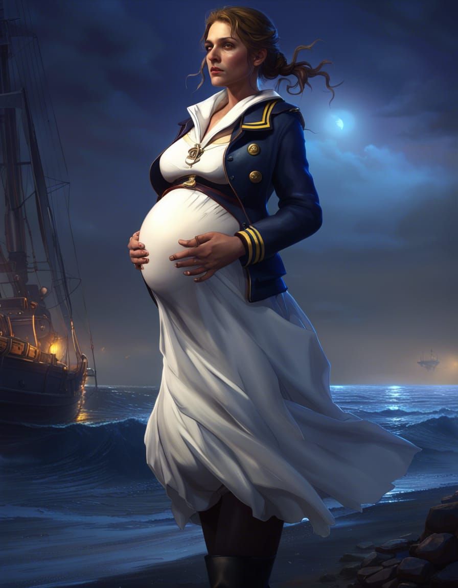 Pregnant Sailor: Dark Fantasy Concept Art