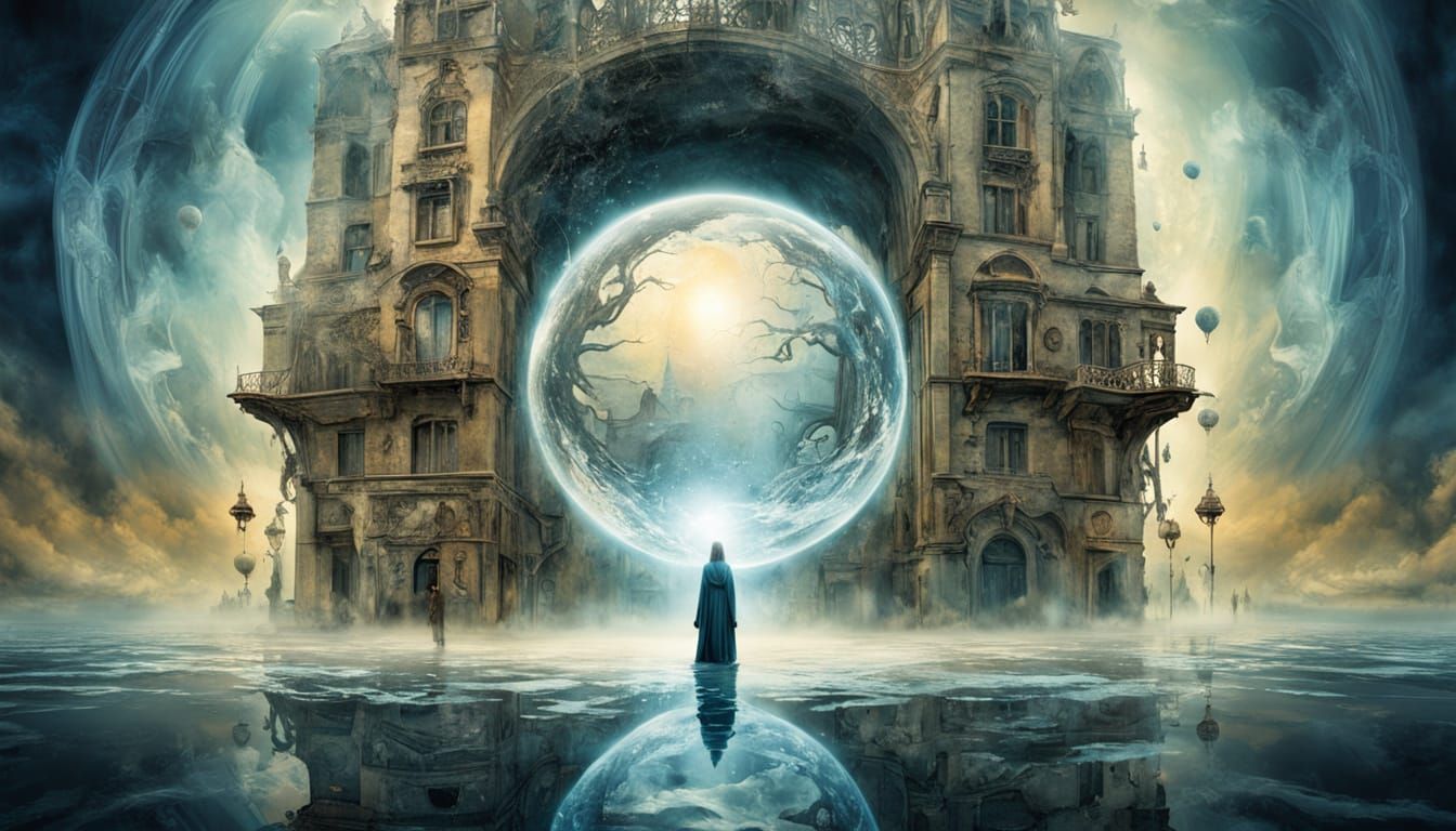 Ethereal Mystery: A Surreal Watercolor Dreamscape