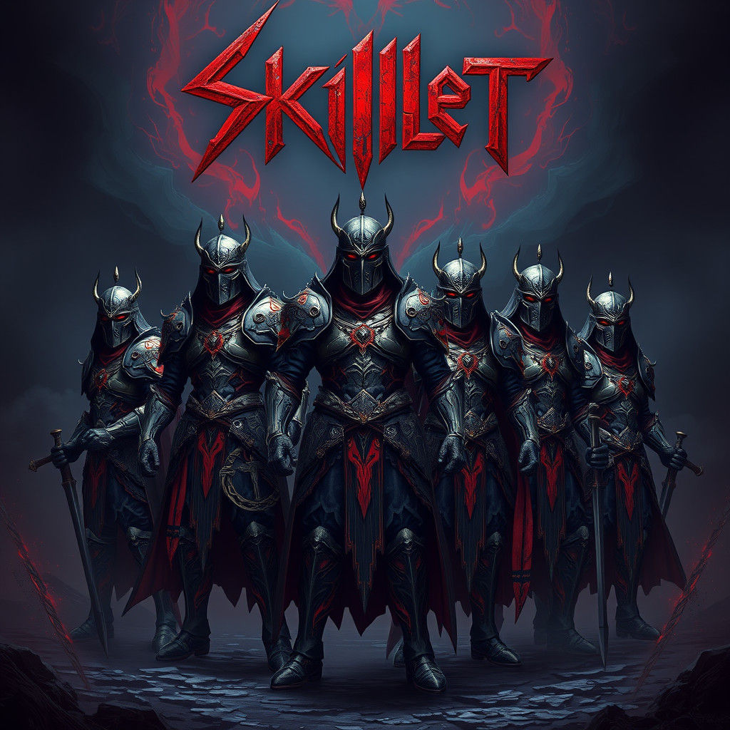 Defiant Rebels in Intricate Armor Against Dark Backdrop