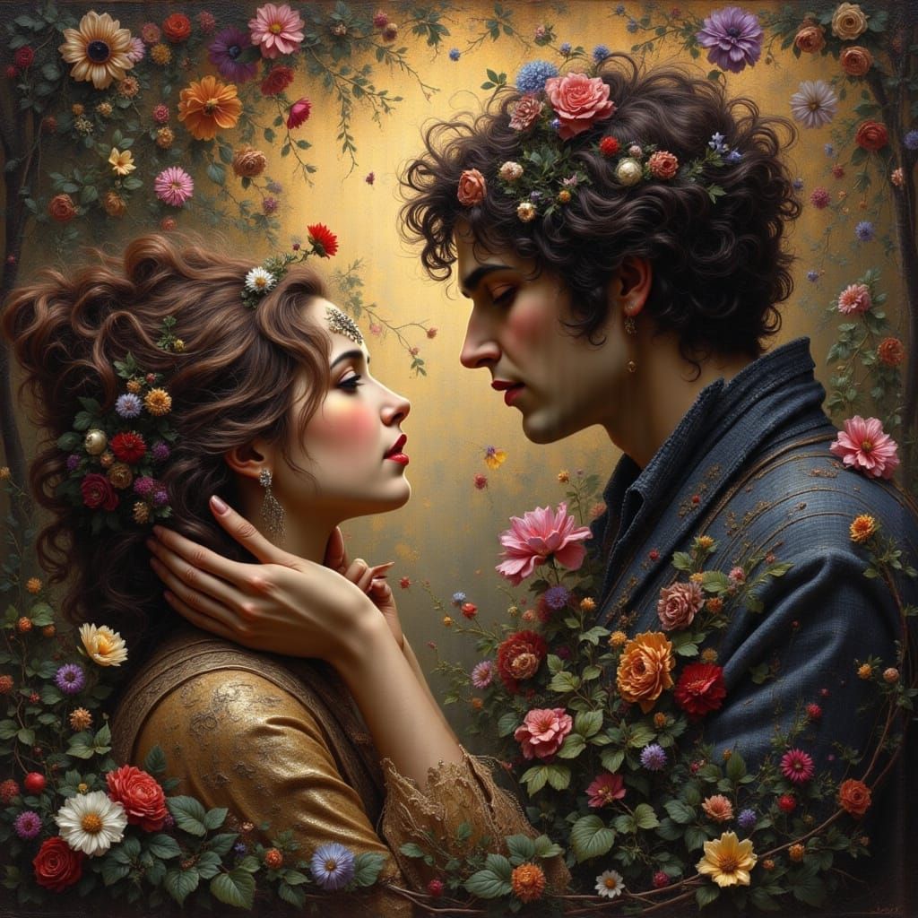 Striking Portrait with Dynamic Brushwork