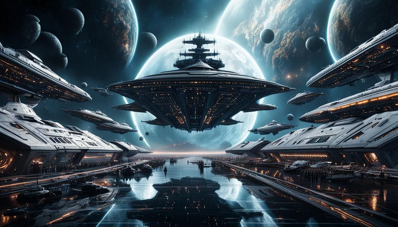 Epic Leeward Star Fleet Digital Matte Painting